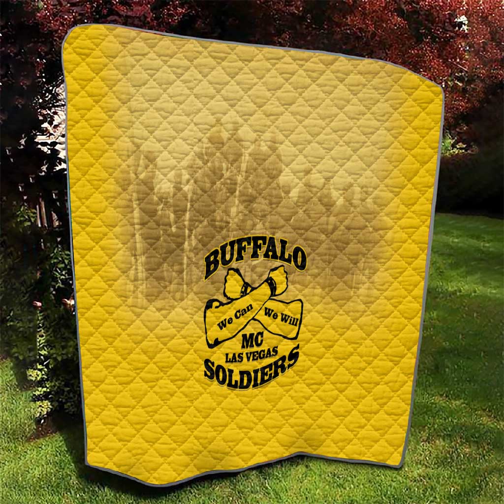 Buffalo Soldier Quilt African American Heroes - Yellow LT15