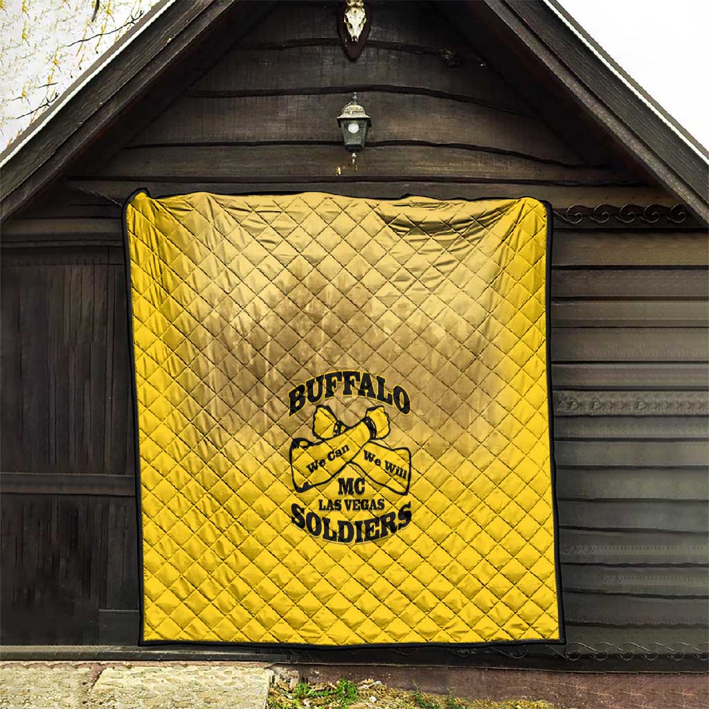 Buffalo Soldier Quilt African American Heroes - Yellow LT15