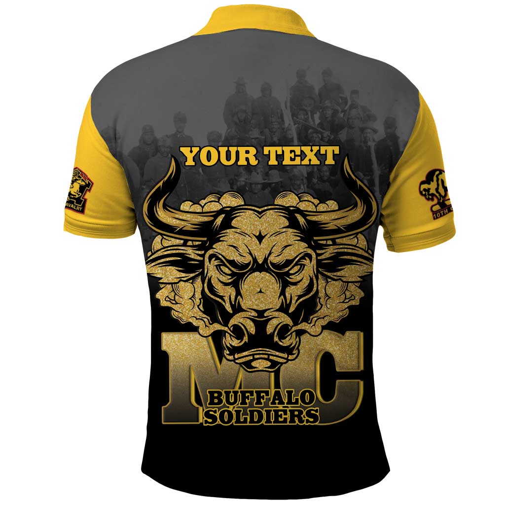 Personalized African American Buffalo Soldier Polo Shirt We Can We Will - Black LT15