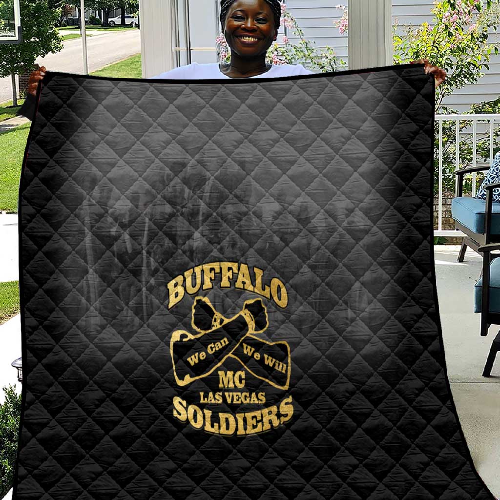 Buffalo Soldier Quilt African American Heroes - Black LT15