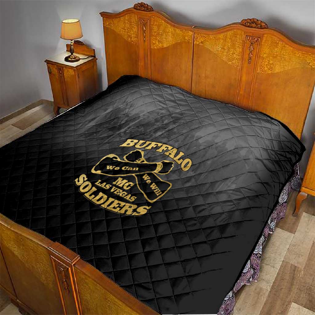 Buffalo Soldier Quilt African American Heroes - Black LT15