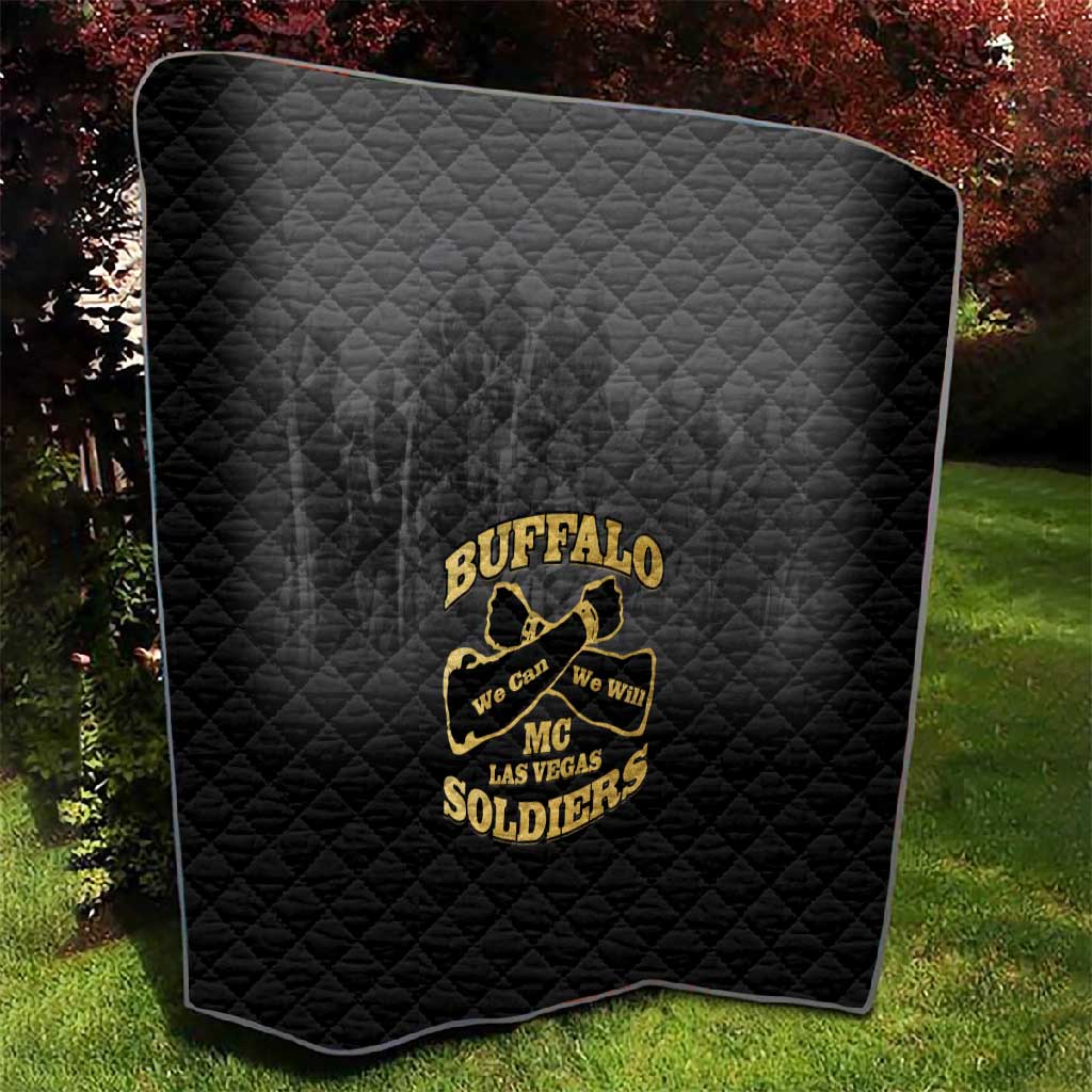 Buffalo Soldier Quilt African American Heroes - Black LT15
