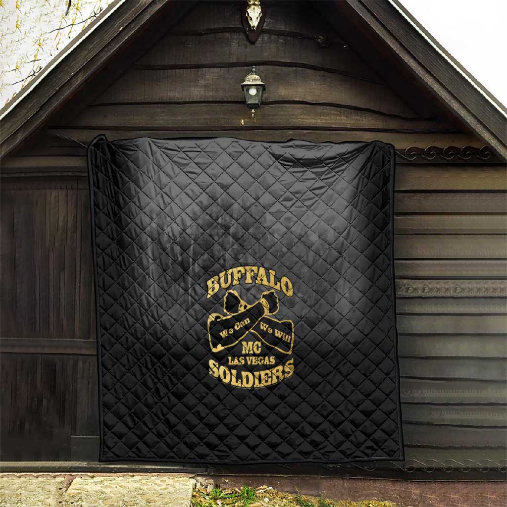 Buffalo Soldier Quilt African American Heroes - Black LT15