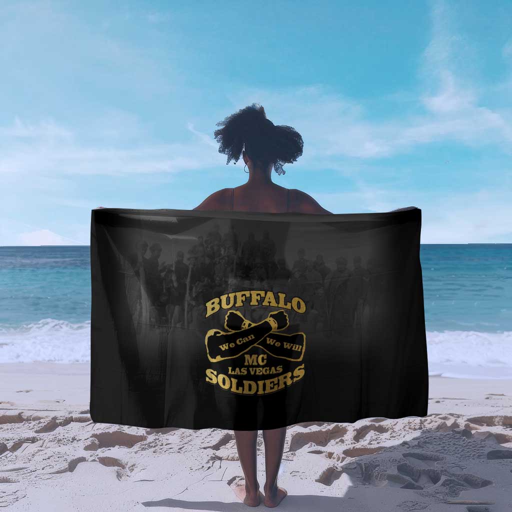 Buffalo Soldier Sarong African American Heroes - Black LT15
