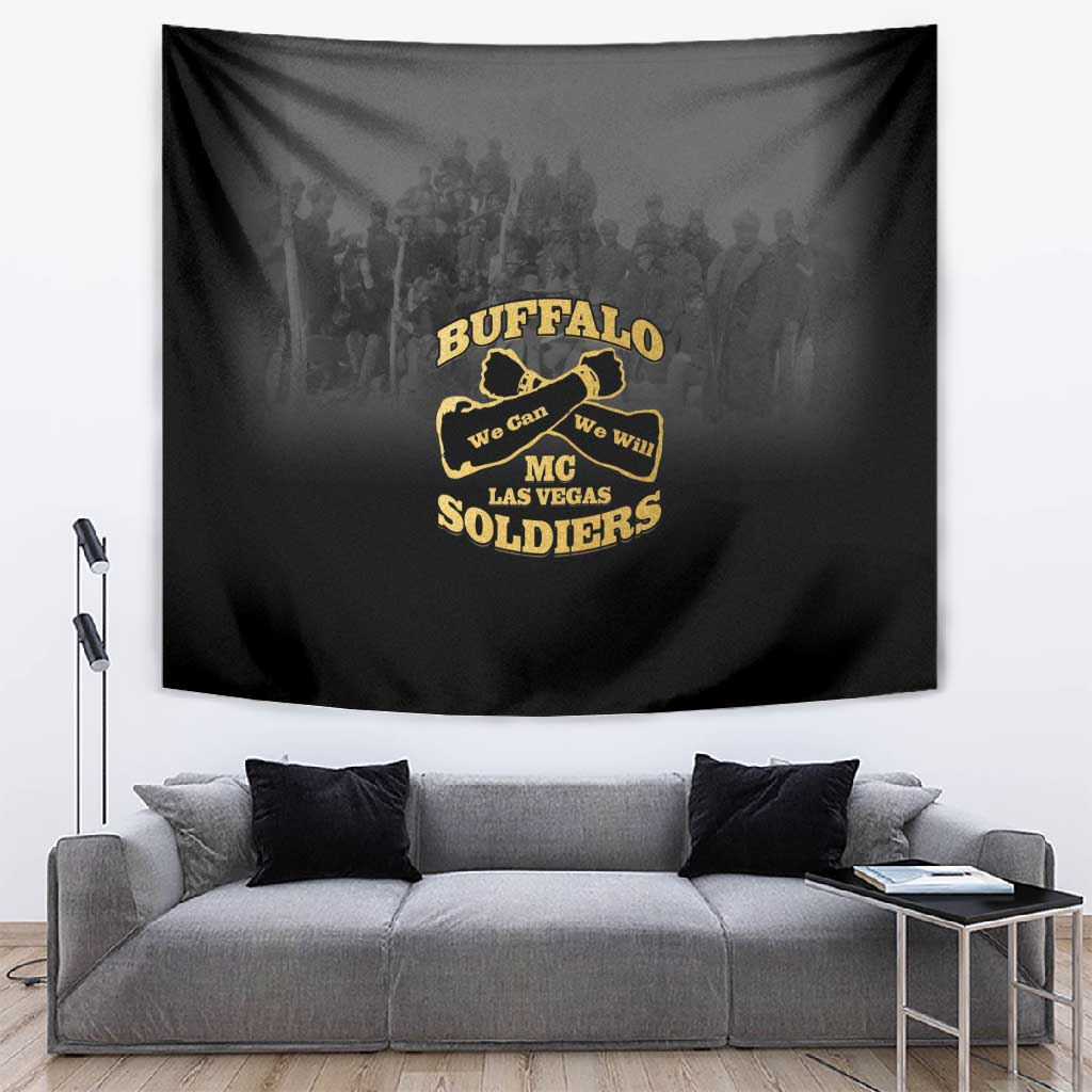 Buffalo Soldier Tapestry African American Heroes - Black LT15