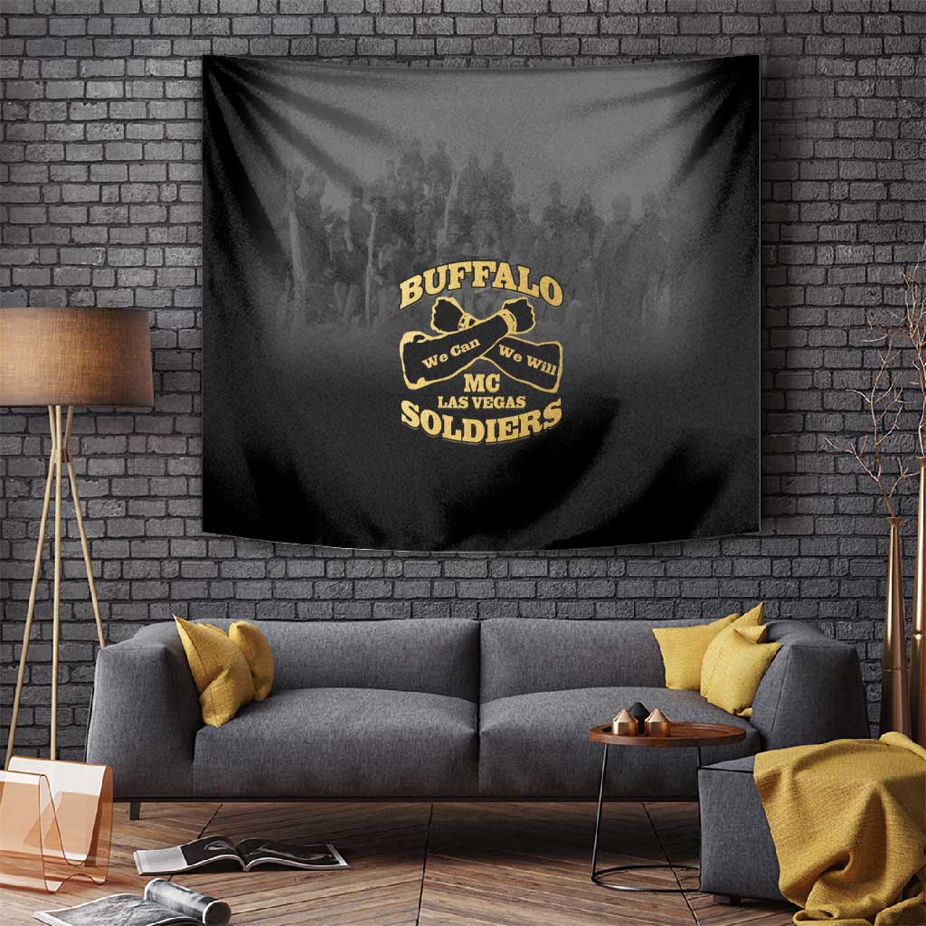 Buffalo Soldier Tapestry African American Heroes - Black LT15