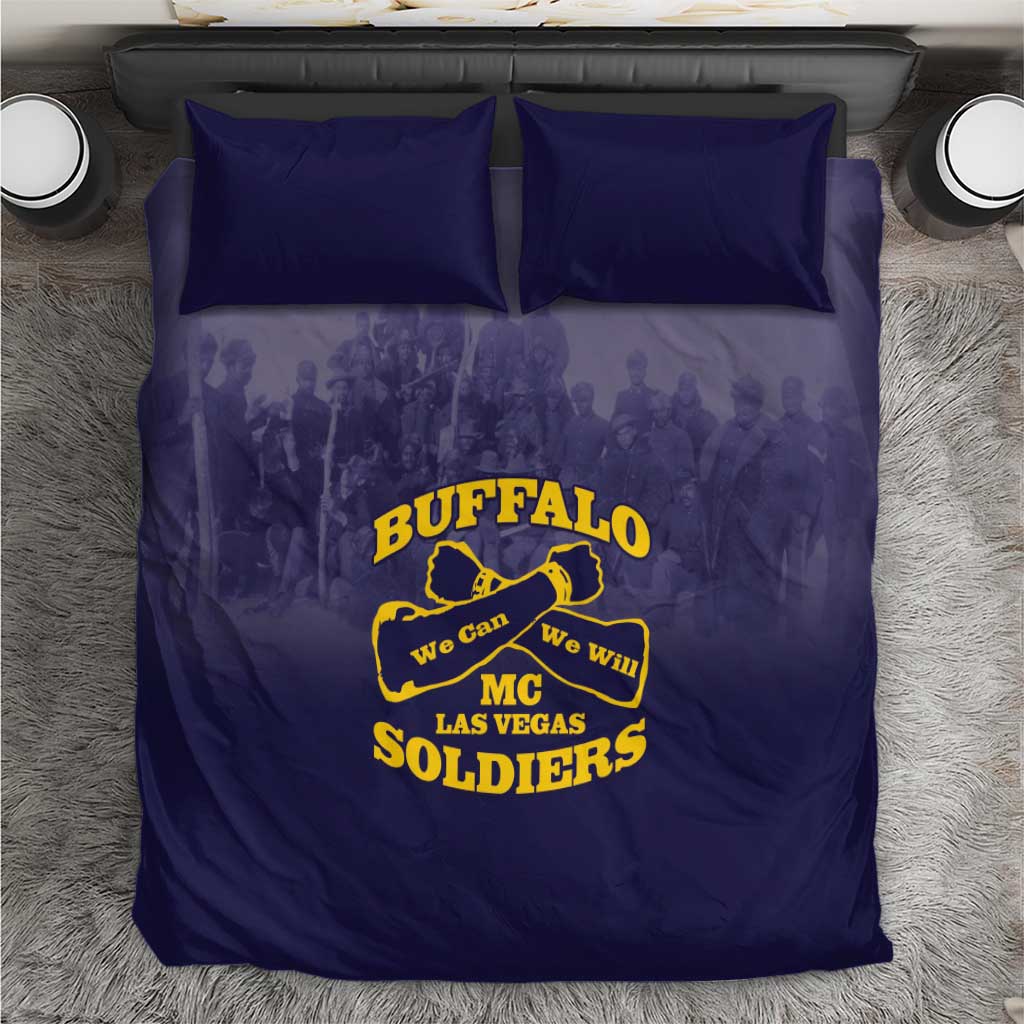 Buffalo Soldier Bedding Set African American Heroes - Navy Blue LT15