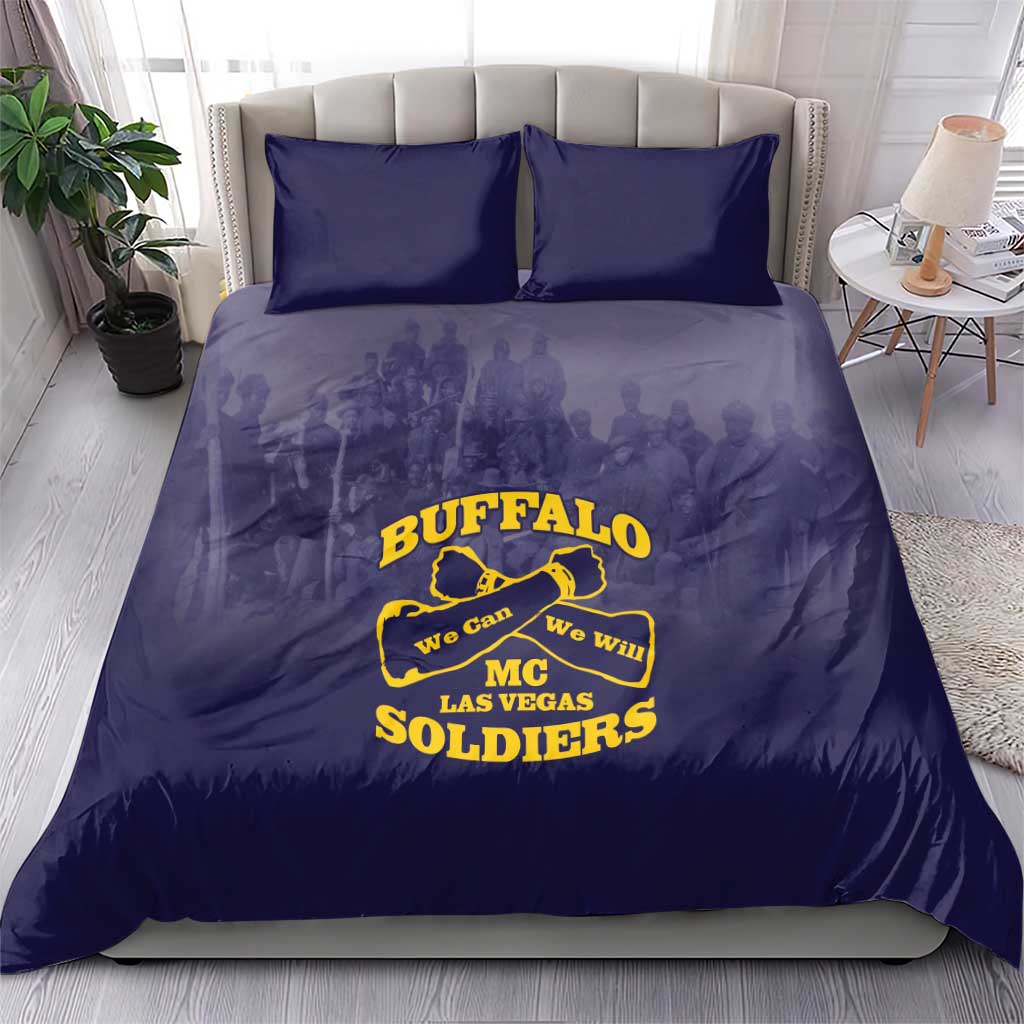 Buffalo Soldier Bedding Set African American Heroes - Navy Blue LT15