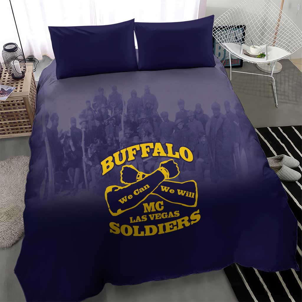 Buffalo Soldier Bedding Set African American Heroes - Navy Blue LT15