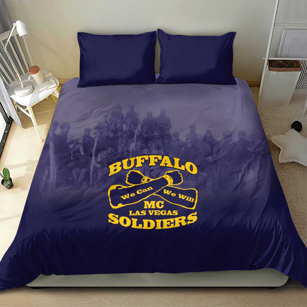 Buffalo Soldier Bedding Set African American Heroes - Navy Blue LT15
