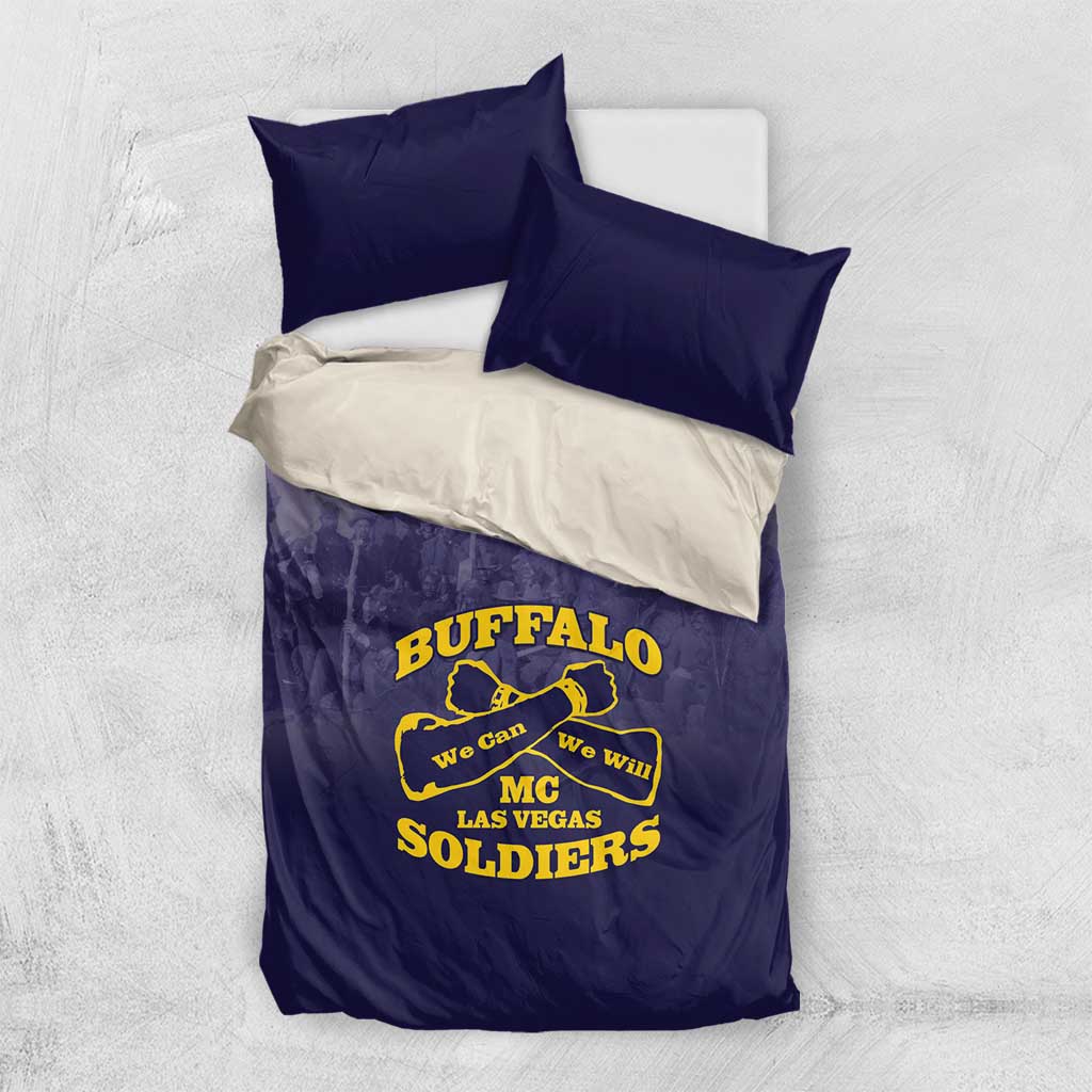 Buffalo Soldier Bedding Set African American Heroes - Navy Blue LT15