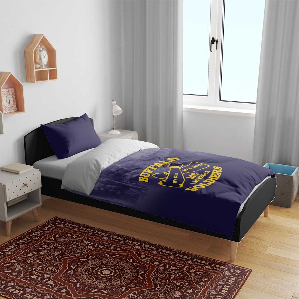 Buffalo Soldier Bedding Set African American Heroes - Navy Blue LT15