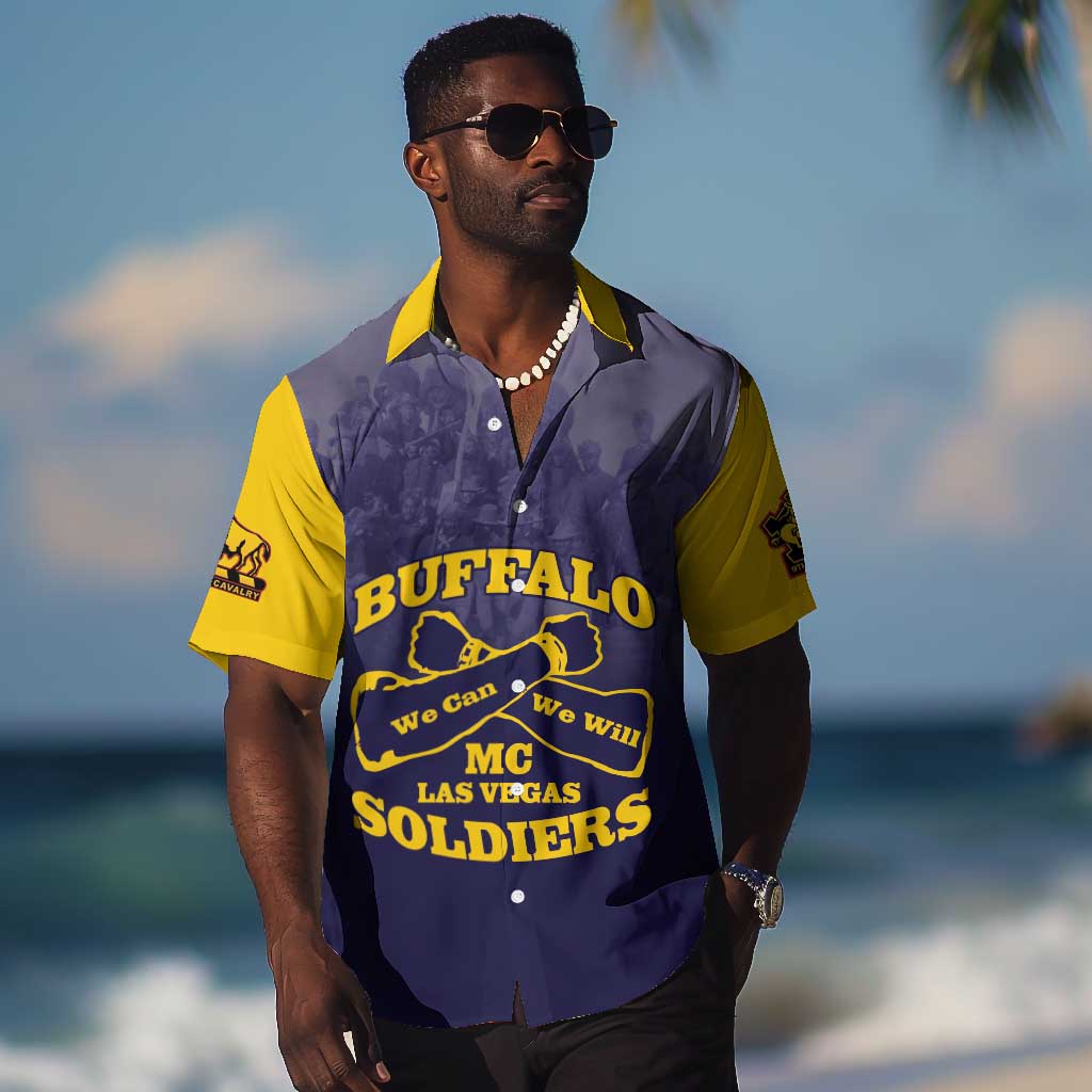 Personalized Buffalo Soldier Hawaiian Shirt African American Heroes - Navy Blue LT15