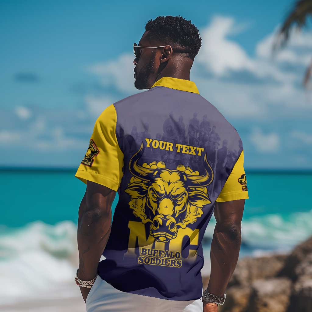 Personalized Buffalo Soldier Hawaiian Shirt African American Heroes - Navy Blue LT15