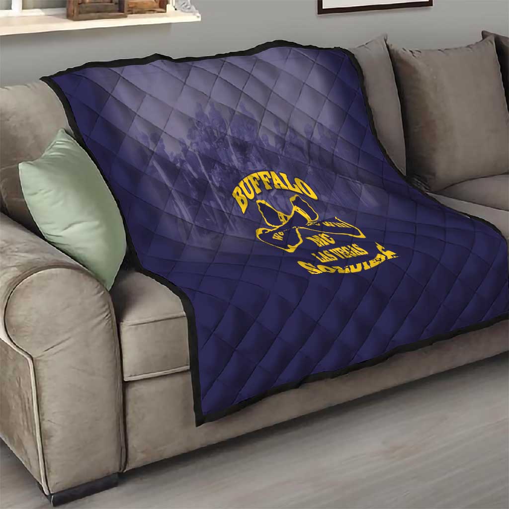 Buffalo Soldier Quilt African American Heroes - Navy Blue LT15