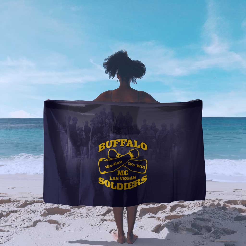 Buffalo Soldier Sarong African American Heroes - Navy Blue LT15