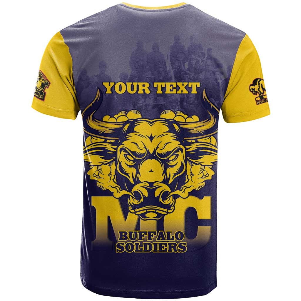 Personalized Buffalo Soldier T shirt African American Heroes - Navy Blue LT15