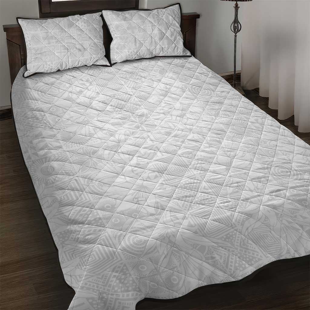 Nigeria Yoruba Osun-Osogbo Festival Quilt Bed Set White Lily Lei LT15
