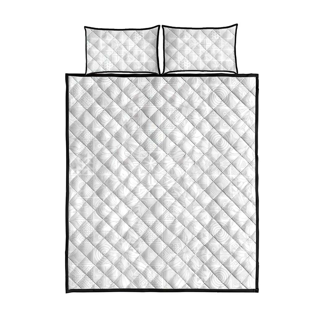 Nigeria Yoruba Osun-Osogbo Festival Quilt Bed Set White Lily Lei LT15