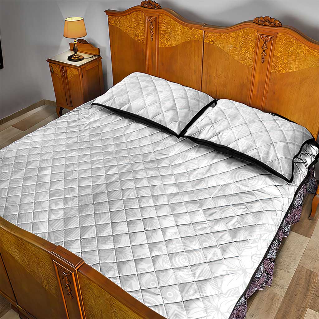 Nigeria Yoruba Osun-Osogbo Festival Quilt Bed Set White Lily Lei LT15