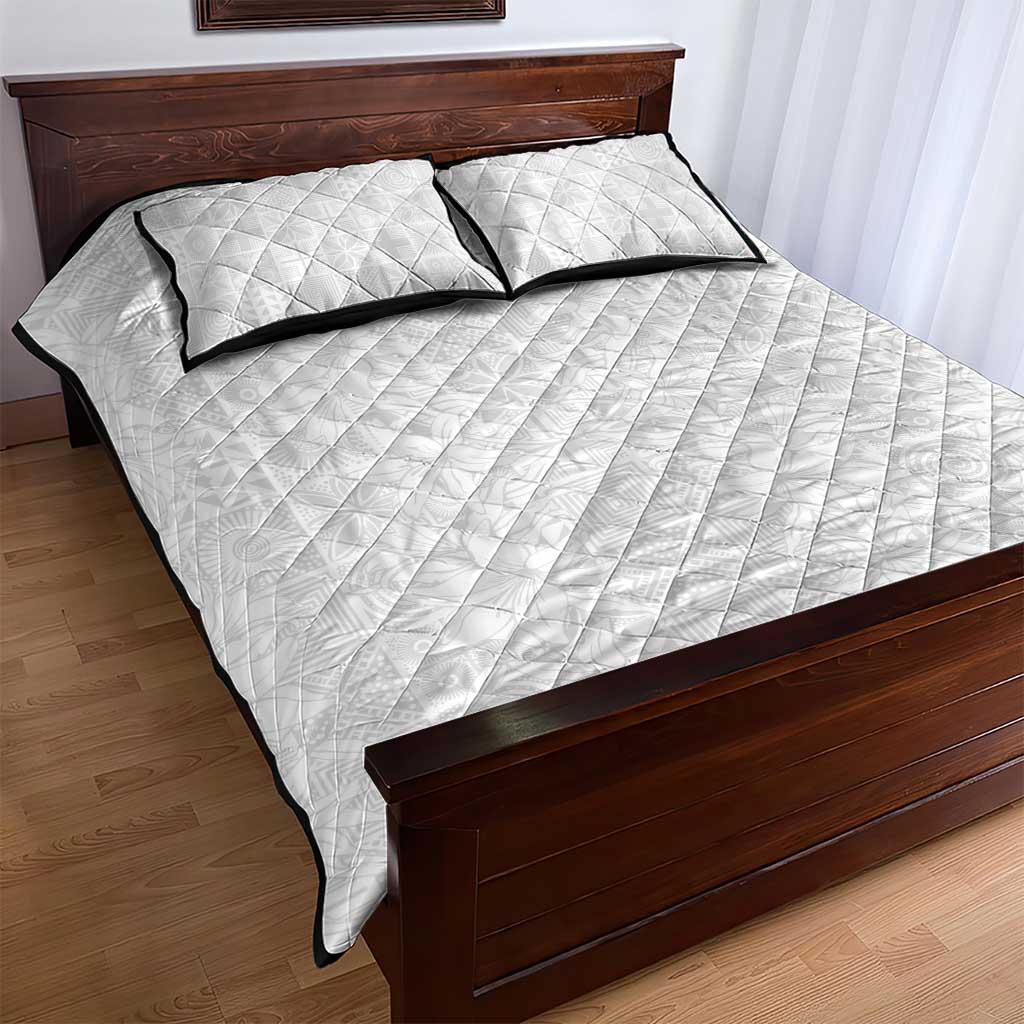 Nigeria Yoruba Osun-Osogbo Festival Quilt Bed Set White Lily Lei LT15