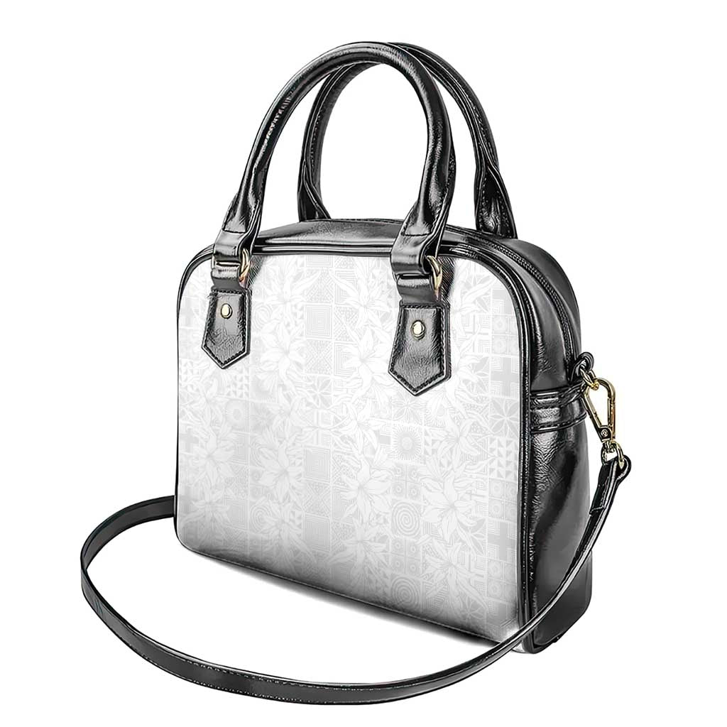 Nigeria Osun-Osogbo Festival Shoulder Handbag White Lily Lei With Yoruba Pattern LT15