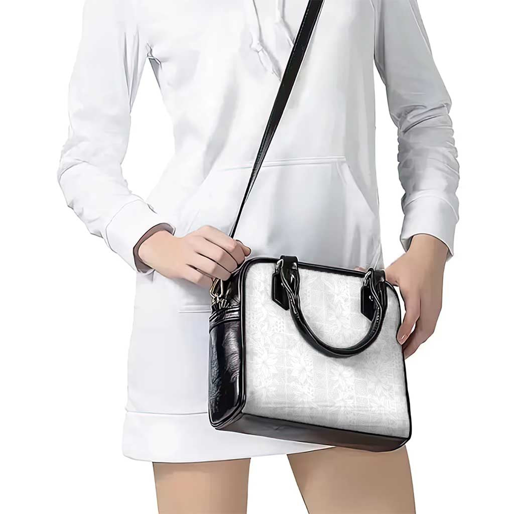 Nigeria Osun-Osogbo Festival Shoulder Handbag White Lily Lei With Yoruba Pattern LT15