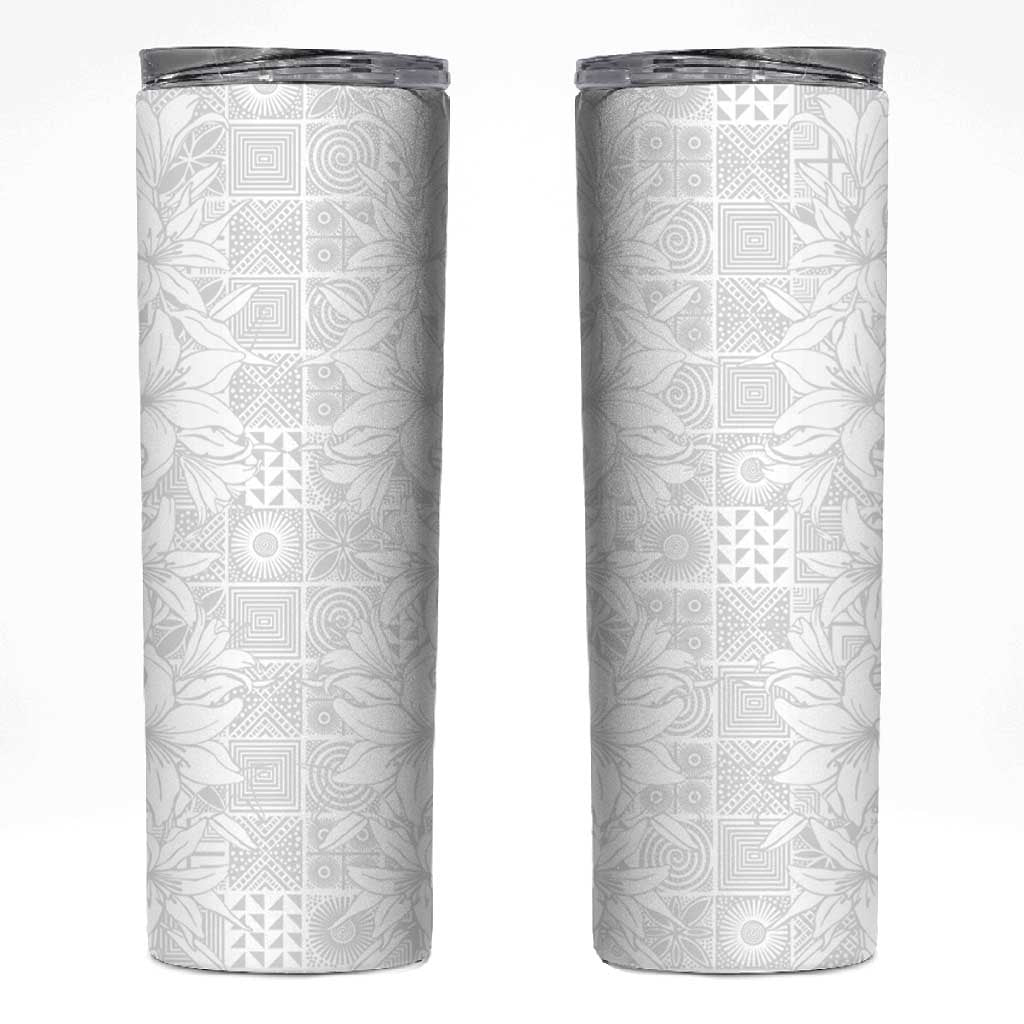 Nigeria Yoruba Osun-Osogbo Festival Skinny Tumbler White Lily Lei LT15