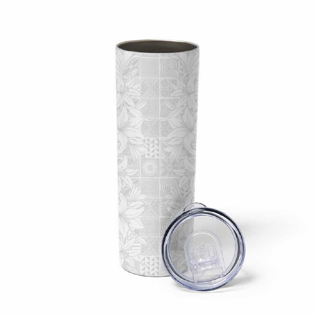 Nigeria Yoruba Osun-Osogbo Festival Skinny Tumbler White Lily Lei LT15
