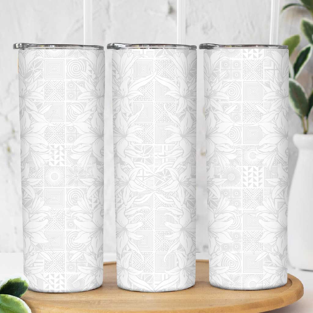 Nigeria Yoruba Osun-Osogbo Festival Skinny Tumbler White Lily Lei LT15