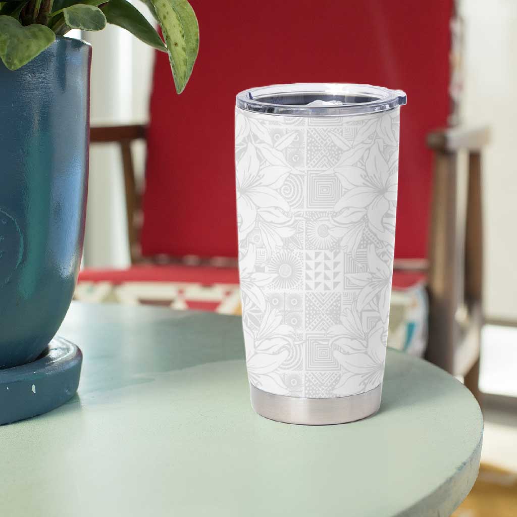 Nigeria Yoruba Osun-Osogbo Festival Tumbler Cup White Lily Lei LT15