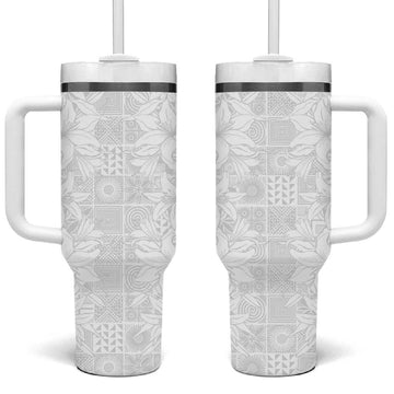 Nigeria Yoruba Osun-Osogbo Festival Tumbler With Handle White Lily Lei LT15