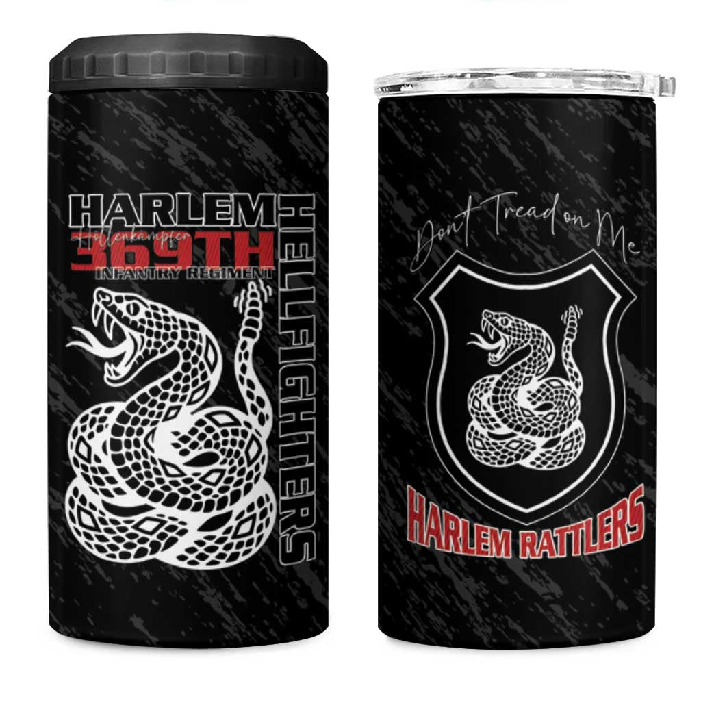 Harlem Hellfighters 4 in 1 Can Cooler Tumbler Harlem Rattlers - Don't Tread on Me LT15