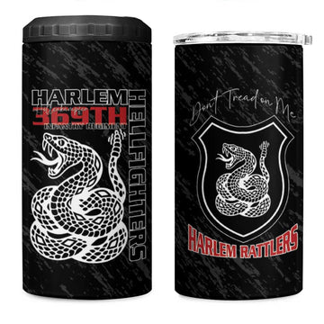 Harlem Hellfighters 4 in 1 Can Cooler Tumbler Harlem Rattlers - Don't Tread on Me LT15