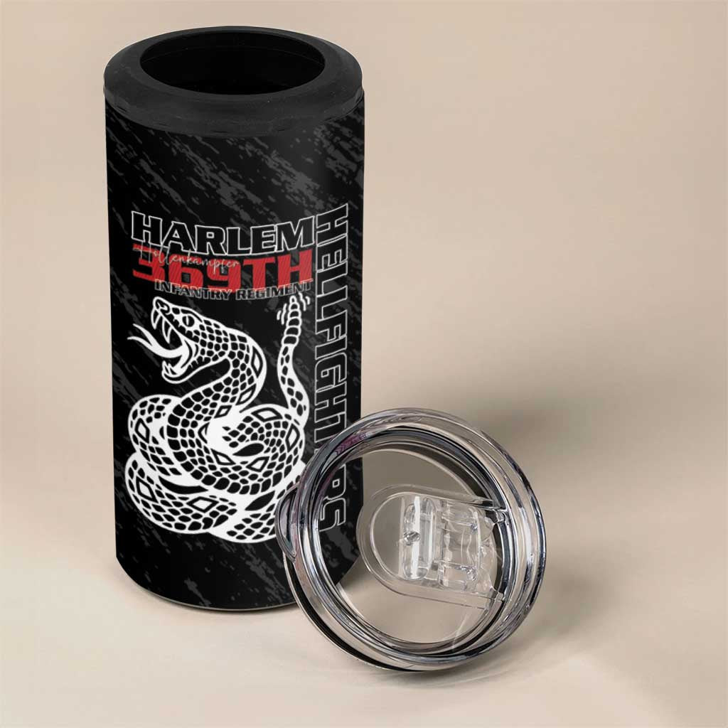 Harlem Hellfighters 4 in 1 Can Cooler Tumbler Harlem Rattlers - Don't Tread on Me LT15