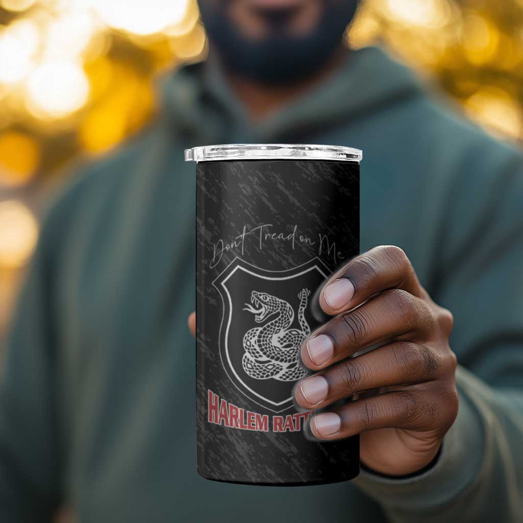 Harlem Hellfighters 4 in 1 Can Cooler Tumbler Harlem Rattlers - Don't Tread on Me LT15