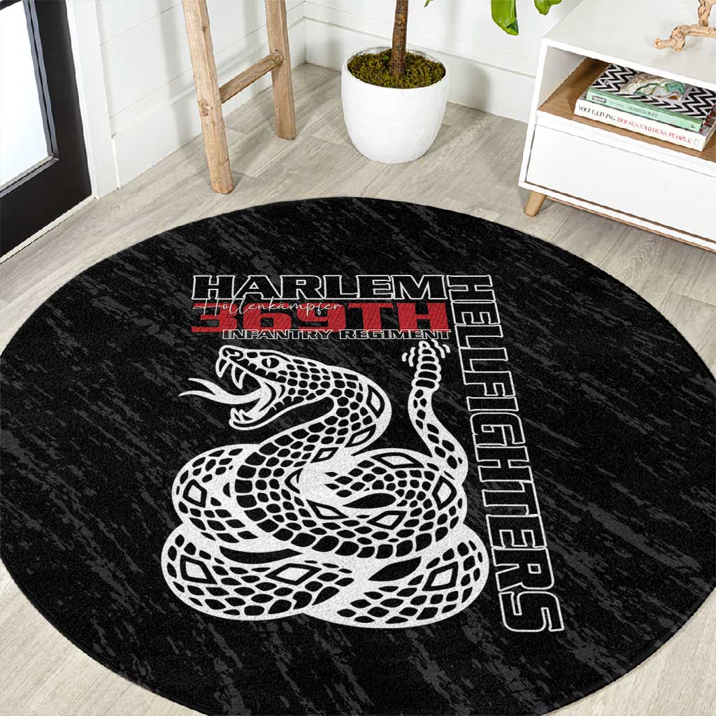 Harlem Hellfighters Round Carpet Harlem Rattlers - Don't Tread on Me LT15