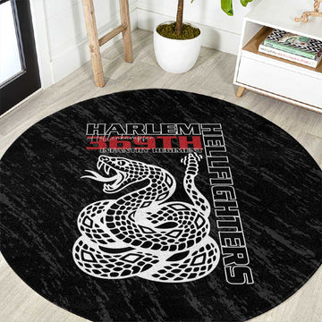 Harlem Hellfighters Round Carpet Harlem Rattlers - Don't Tread on Me LT15