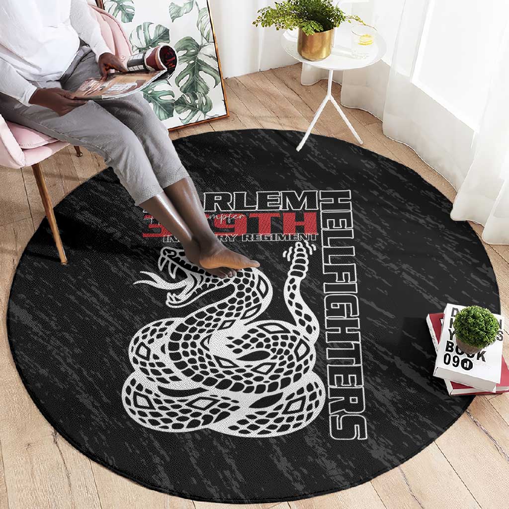Harlem Hellfighters Round Carpet Harlem Rattlers - Don't Tread on Me LT15
