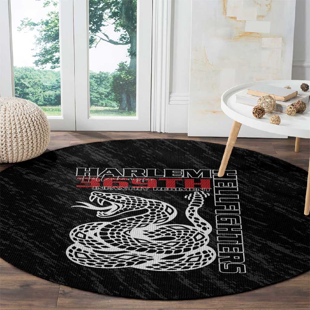 Harlem Hellfighters Round Carpet Harlem Rattlers - Don't Tread on Me LT15