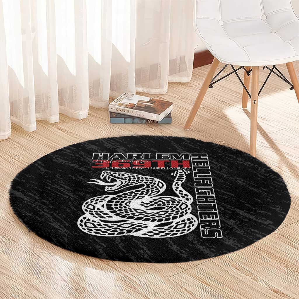 Harlem Hellfighters Round Carpet Harlem Rattlers - Don't Tread on Me LT15