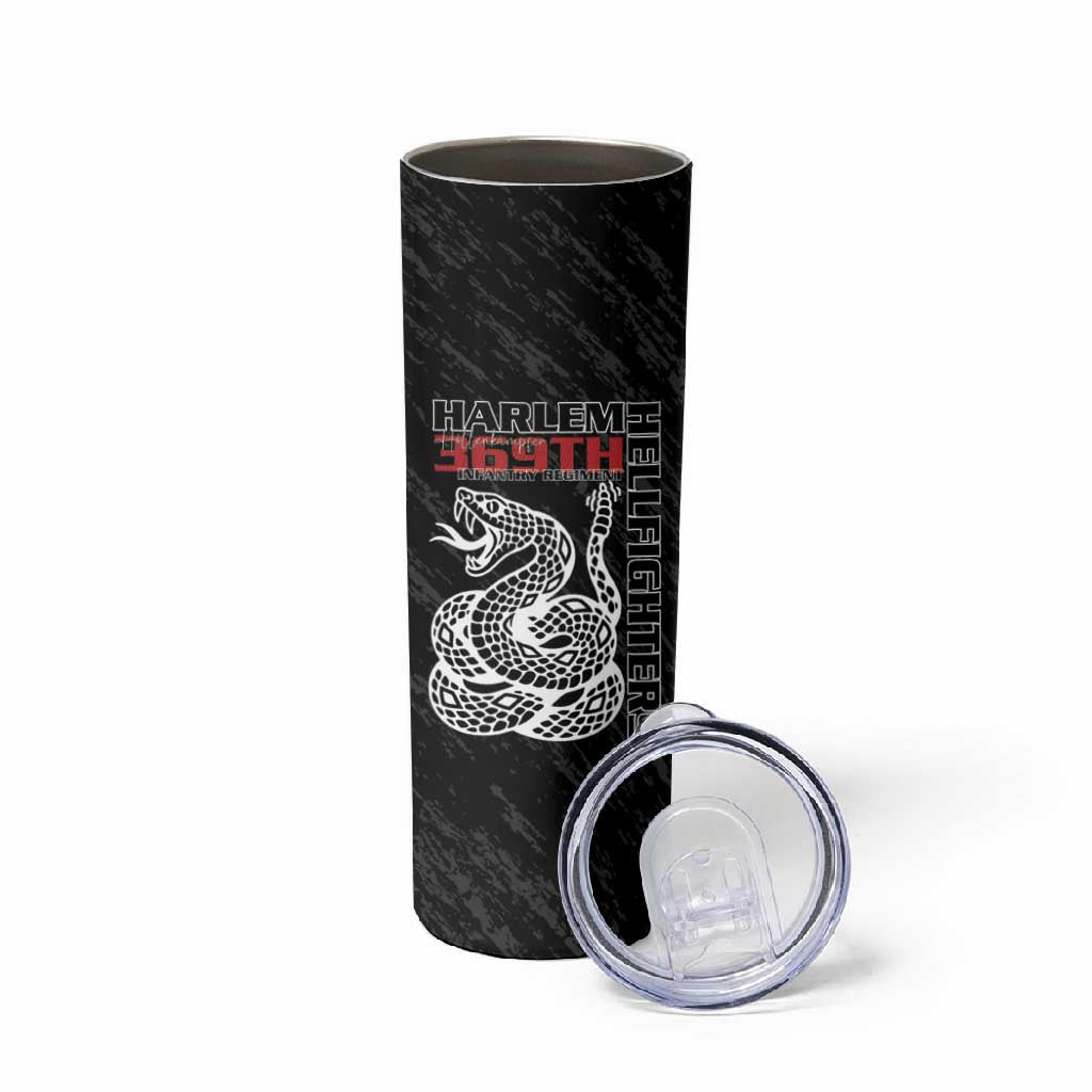 Harlem Hellfighters Skinny Tumbler Harlem Rattlers - Don't Tread on Me LT15