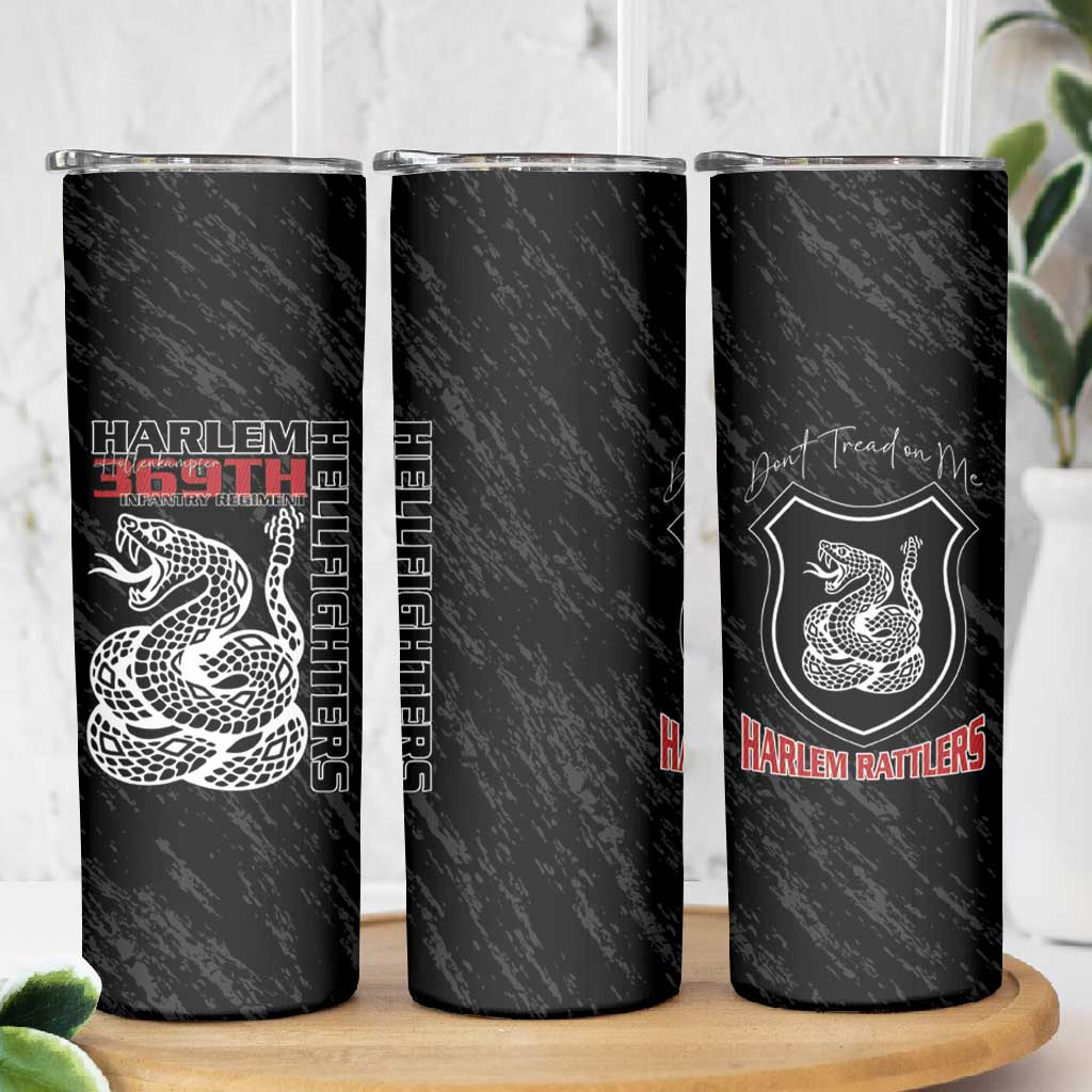 Harlem Hellfighters Skinny Tumbler Harlem Rattlers - Don't Tread on Me LT15
