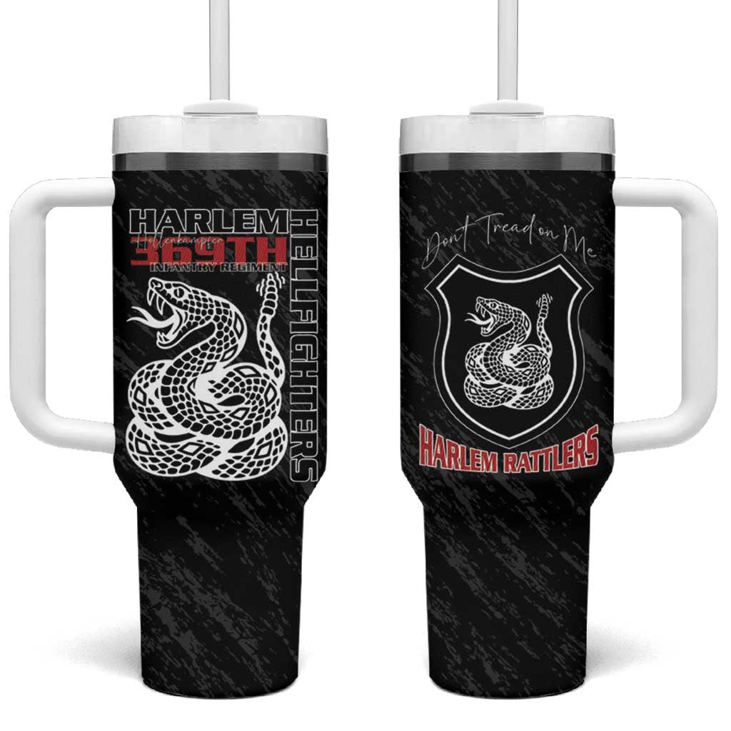 Harlem Hellfighters Tumbler With Handle Harlem Rattlers - Don't Tread on Me LT15