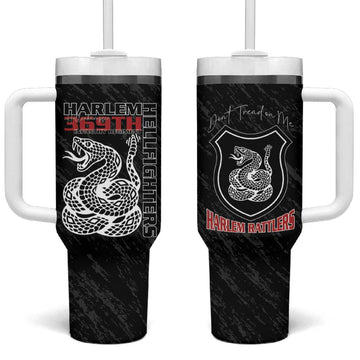 Harlem Hellfighters Tumbler With Handle Harlem Rattlers - Don't Tread on Me LT15