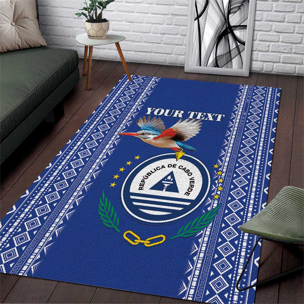 Personalised Cape Verde Area Rug Grey Headed Kingfisher - Coat Of Arms LT15