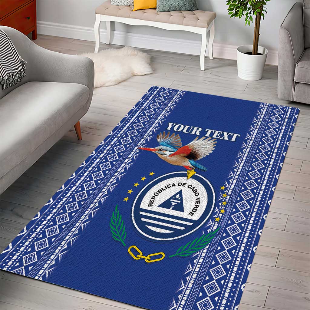 Personalised Cape Verde Area Rug Grey Headed Kingfisher - Coat Of Arms LT15