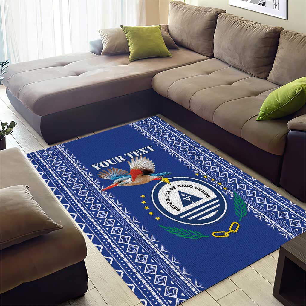 Personalised Cape Verde Area Rug Grey Headed Kingfisher - Coat Of Arms LT15