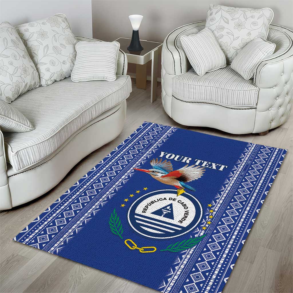 Personalised Cape Verde Area Rug Grey Headed Kingfisher - Coat Of Arms LT15