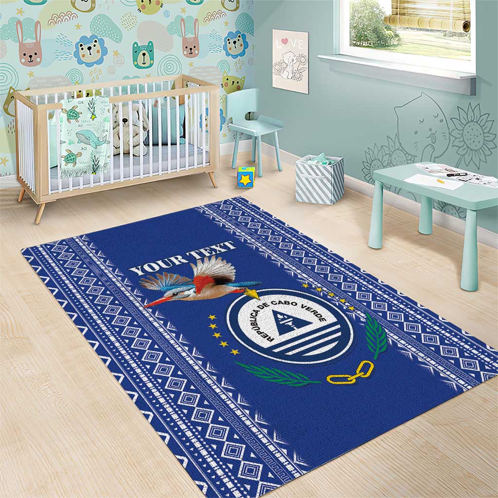 Personalised Cape Verde Area Rug Grey Headed Kingfisher - Coat Of Arms LT15